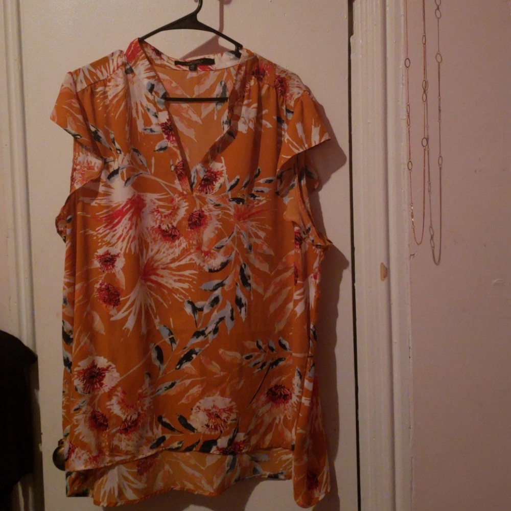 Fall floral blouse size 2x